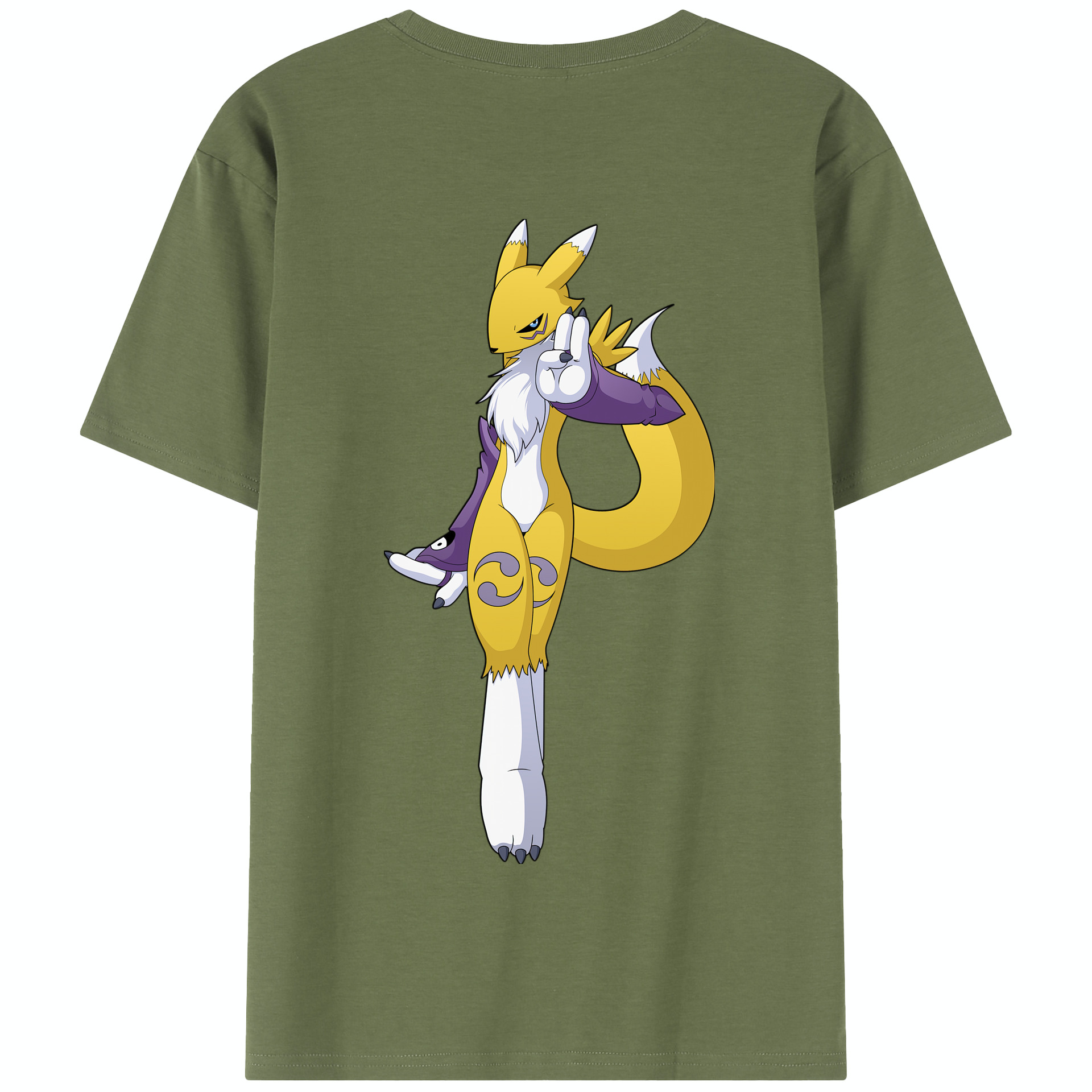 （画像用） Digimon デジタルモンスター/デジモン 綿100％半袖Tシャツ（背面プリント）